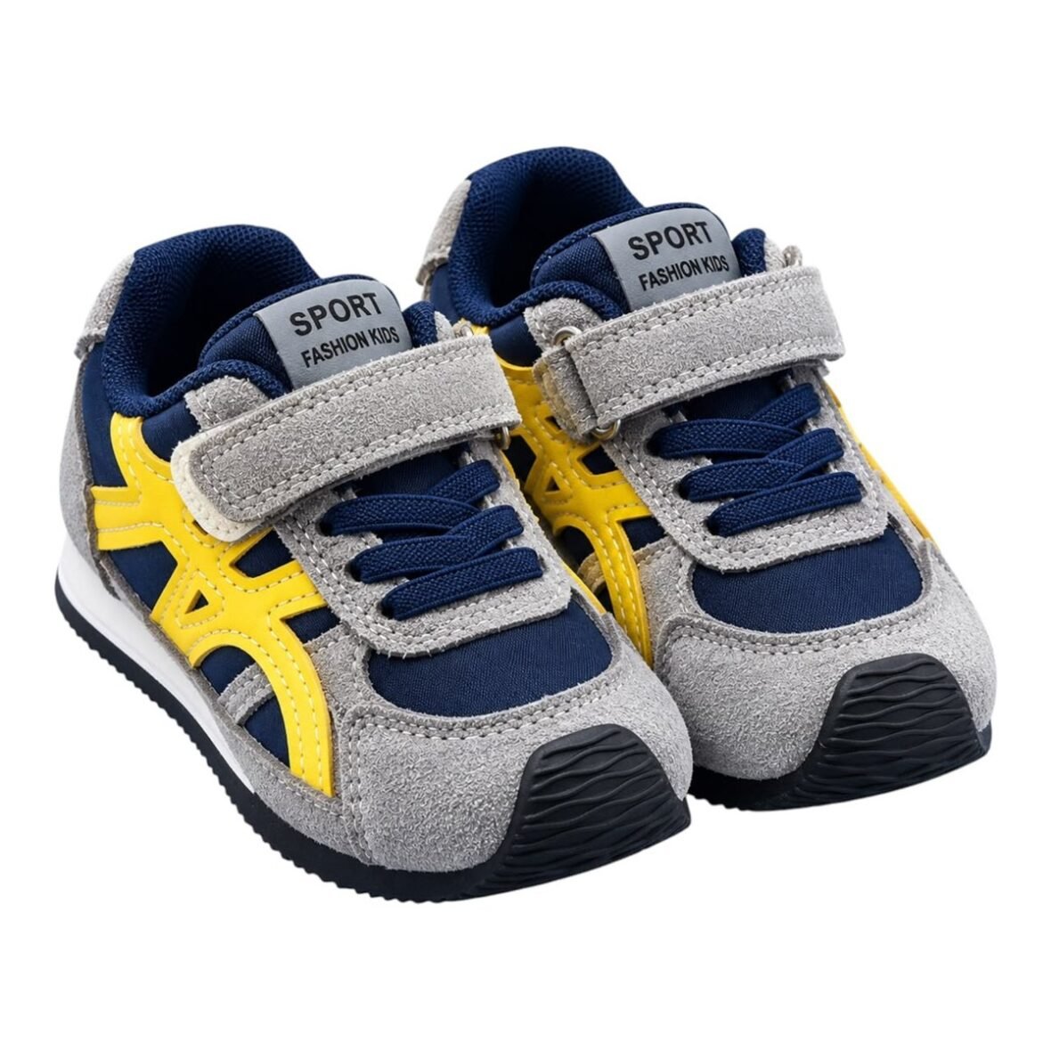 Baskets Sport bleu et jaune