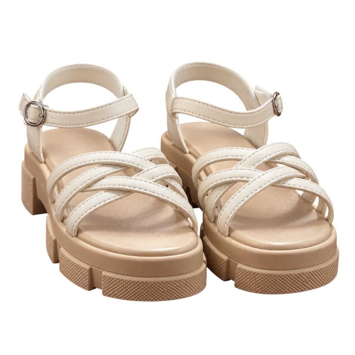 Sandales à brides croisées blanches