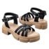Sandales à brides croisées noires