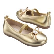 Ballerines métallisées dorées
