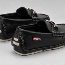 Mocassins à boucle noirs