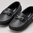 Mocassins à boucle noirs