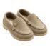 Mocassins beiges à surpiqûres