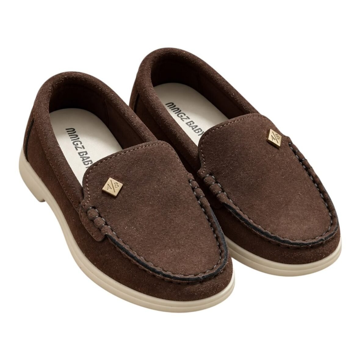 Mocassins marron à surpiqûres
