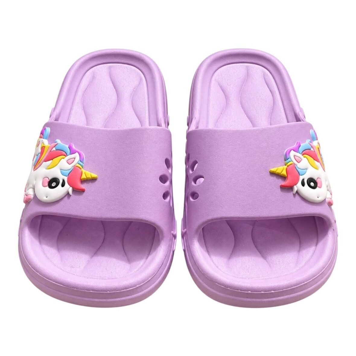 Claquettes licorne violet / rose