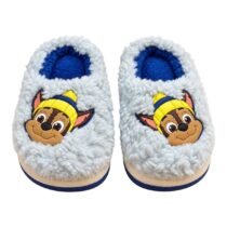 Pantoufles peluche bleues