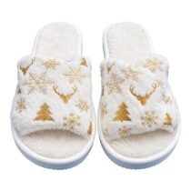 Pantoufles moelleuses blanches