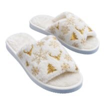 Pantoufles moelleuses blanches