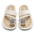 Sandales bijou blanc / noir