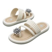 Sandales bijou blanc / noir