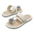Sandales bijou blanc / noir