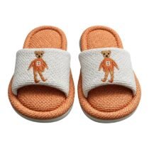 Pantoufles ourson orange